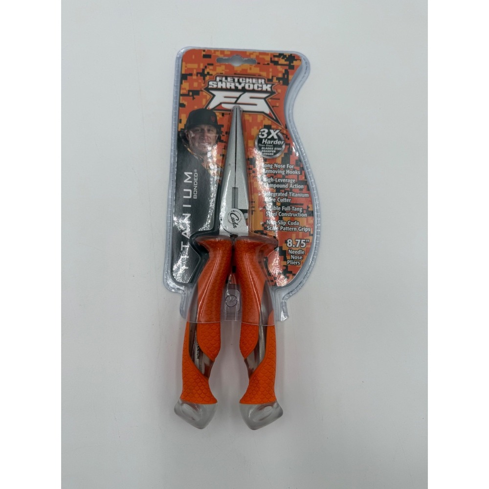 Cuda Fletcher Shryock FS 8.75" Titanium Fishing Needle Nose Pliers NEW